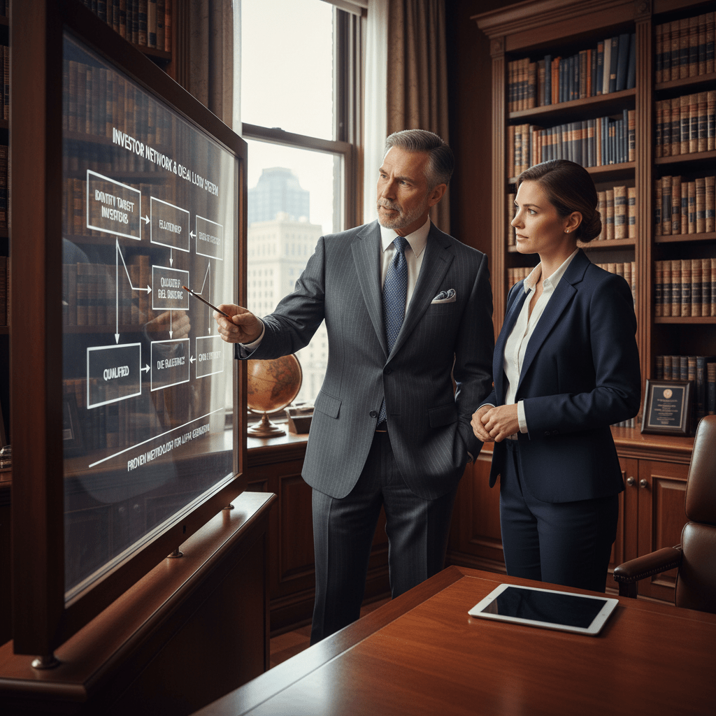 An experienced executive mentors a founder on a strategic roadmap for effective deal sourcing.